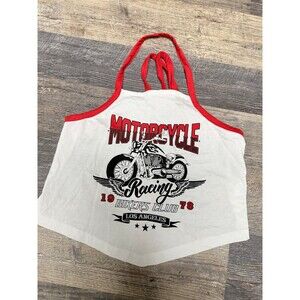 NEW WOMENS BIKER HALTER TOP